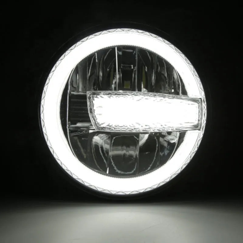 Raxiom 97-18 Jeep Wrangler TJ/JK 7-Inch LED Headlights w/ Halos- Black (J155018)