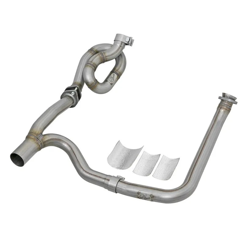 aFe Twisted Steel Y-Pipe w/ Loop | Jeep Wrangler JK 3.6L (48-46207-PK)