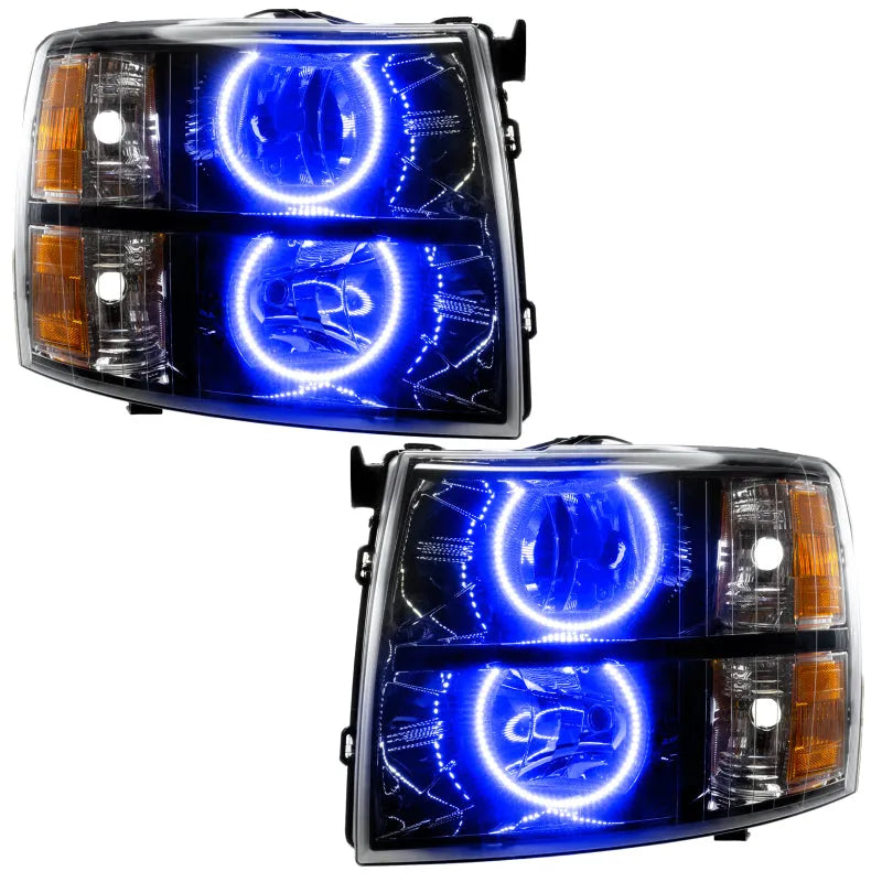 Oracle Silverado Halo Headlights Blue | Chevy Silverado 1500/2500/3500 (07-13) (7105-002)