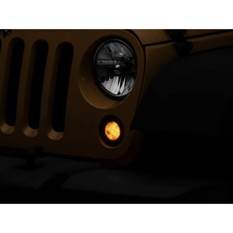 Raxiom Jeep JK Axial Smoked LED Turn Signals w/ Halo | Jeep Wrangler JK (07-18) (J127017)