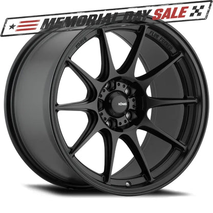 Konig Dekagram Semi-Matte Black | 18x9.5" +35mm | 5x100mm Wheel
