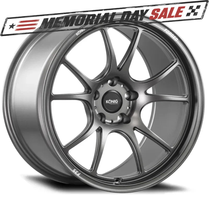 Konig F3S Satin Charcoal | 18x10.5" +25mm | 5x114.3mm Wheel