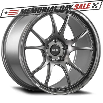 Konig F3S Satin Charcoal | 18x12" +20mm | 5x114.3mm Wheel