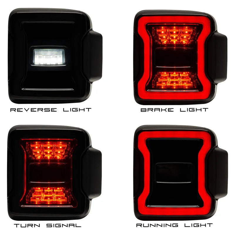 Oracle Jeep JL Black Series LED Tail Lights | Wrangler JK/JKU/Gladiator (5852-504)
