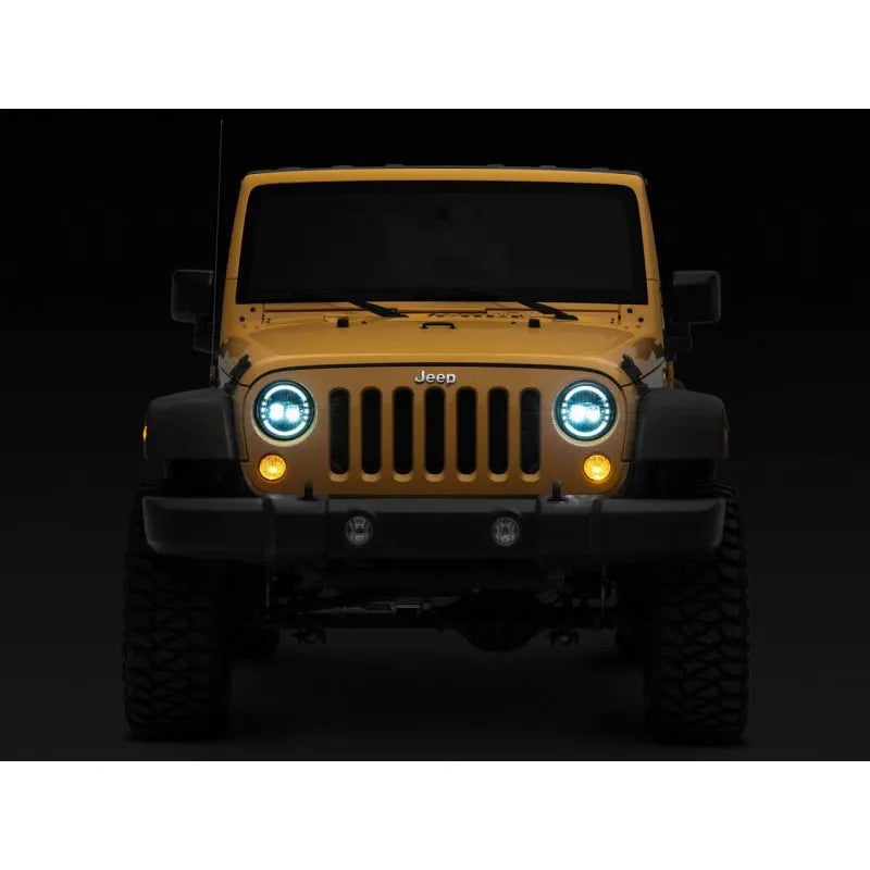 Raxiom 97-18 Jeep Wrangler Axial 7-In LED Headlights w/ DRL (J155569)