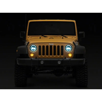 Raxiom 97-18 Jeep Wrangler Axial 7-In LED Headlights w/ DRL (J155569)