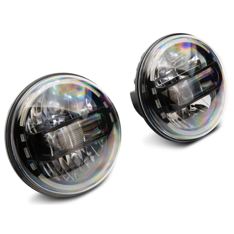 Raxiom 97-18 Jeep Wrangler TJ/JK Axial 7-Inch LED Headlights w/ DRL | Jeep Wrangler (J155570)
