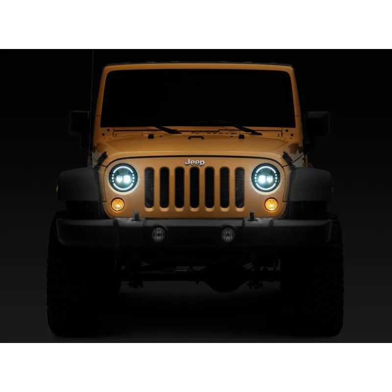 Raxiom 97-18 Jeep Wrangler TJ/JK Axial 7-Inch LED Headlights w/ DRL | Jeep Wrangler (J155570)