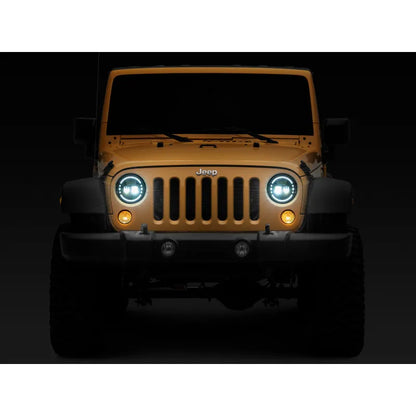 Raxiom 97-18 Jeep Wrangler TJ/JK Axial 7-Inch LED Headlights w/ DRL | Jeep Wrangler (J155570)