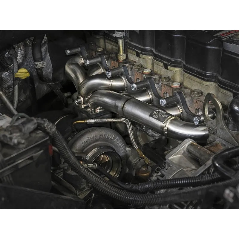 aFe Twisted Steel Header w/ Turbo Manifold | Dodge Ram 2500/3500 (48-32017)