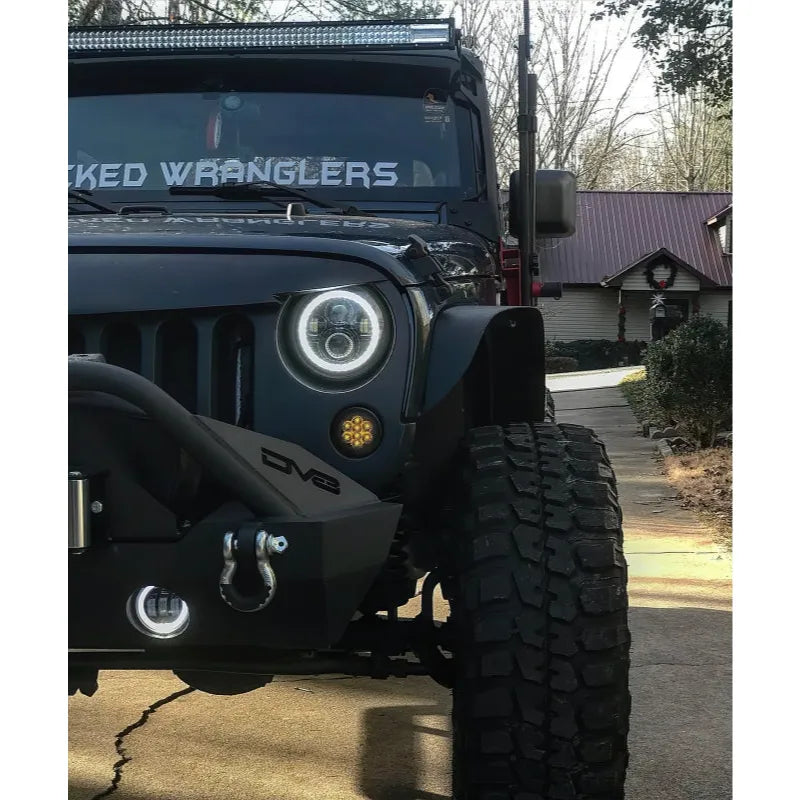 ORACLE 7in LED Headlights Black Bezel | Jeep Wrangler 97-18 (5769-001)
