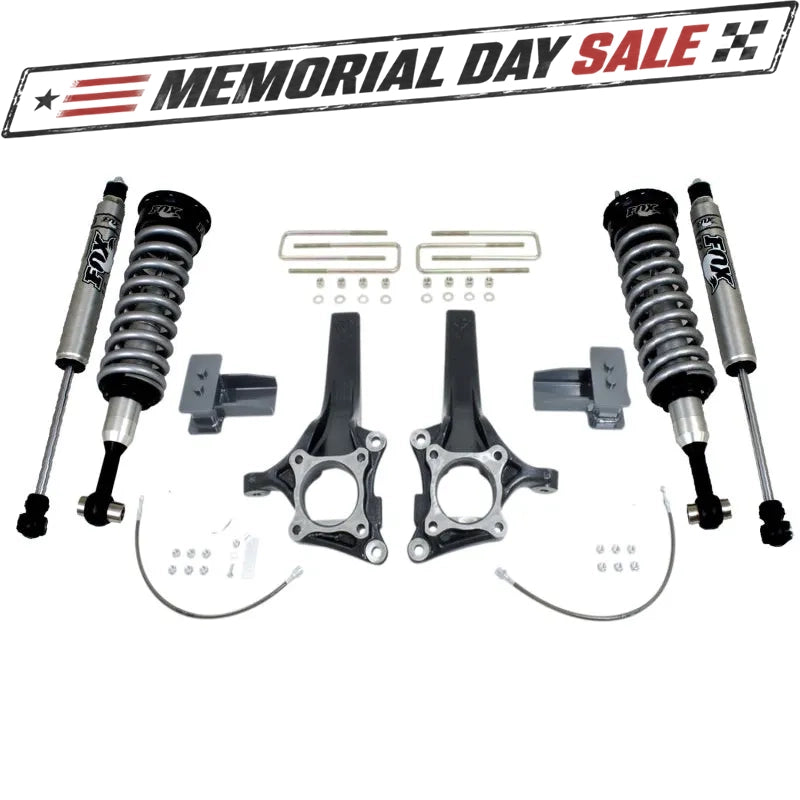 MaxTrac 15-18 Ford F-150 2WD 7in/4in MaxPro Elite Spindle Lift Kit w/FOX Shocks