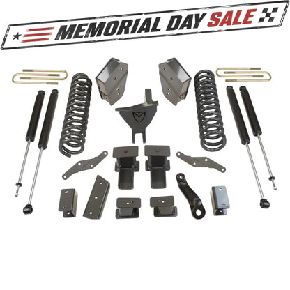 MaxTrac 17-19 Ford F-250/350 4WD 6in/2in MaxPro Coil Lift Kit w/Radius Arm Brkts & MaxTrac Shocks