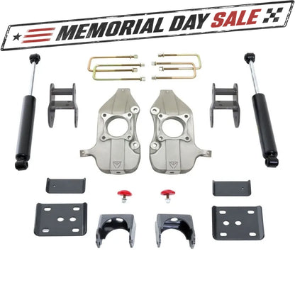 MaxTrac 15-18 Ford F-150 2WD 2in/4in MaxPro Lowering Spindle Kit