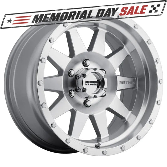(set of 4) Method MR301 The Standard Machined | 17x8.5" +0mm | 6x5.5in Wheel