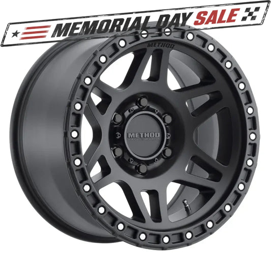 (set of 4) Method MR312 Matte Black | 18x9" +18mm | 6x5.5in Wheel