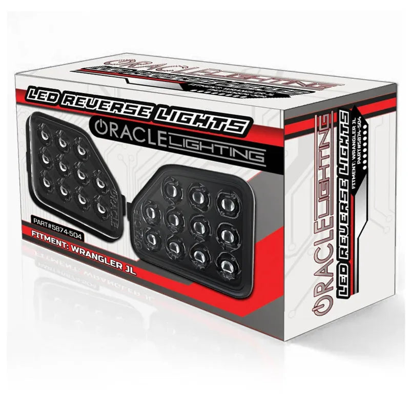 Oracle Jeep Wrangler JL Rear Bumper LED Reverse Lights 6000K | Jeep Wrangler JL (07-26) (5874-504)