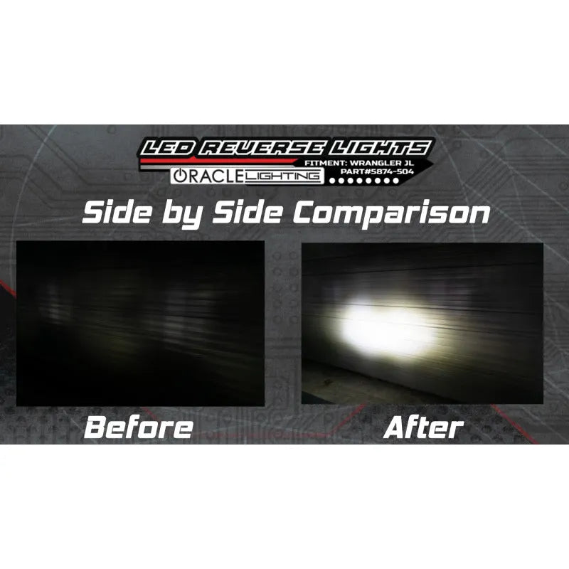 Oracle Jeep Wrangler JL Rear Bumper LED Reverse Lights 6000K | Jeep Wrangler JL (07-26) (5874-504)