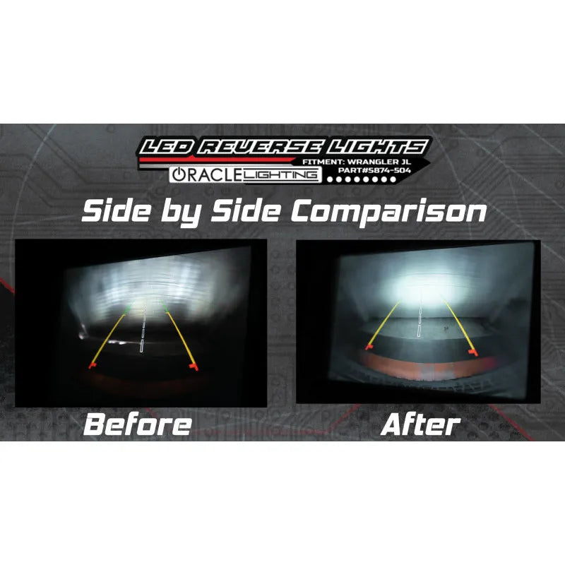 Oracle Jeep Wrangler JL Rear Bumper LED Reverse Lights 6000K | Jeep Wrangler JL (07-26) (5874-504)
