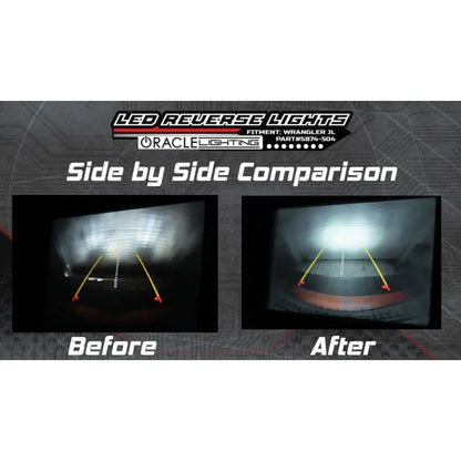 Oracle Jeep Wrangler JL Rear Bumper LED Reverse Lights 6000K | Jeep Wrangler JL (07-26) (5874-504)