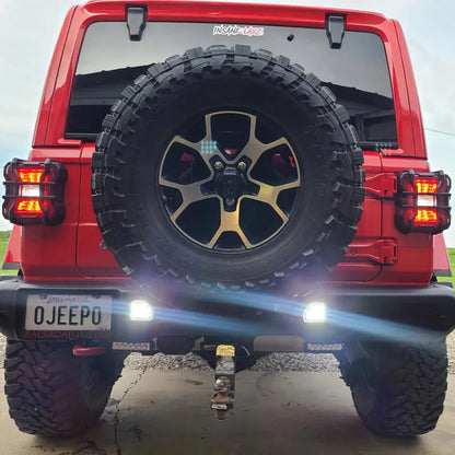 Oracle Jeep Wrangler JL Rear Bumper LED Reverse Lights 6000K | Jeep Wrangler JL (07-26) (5874-504)