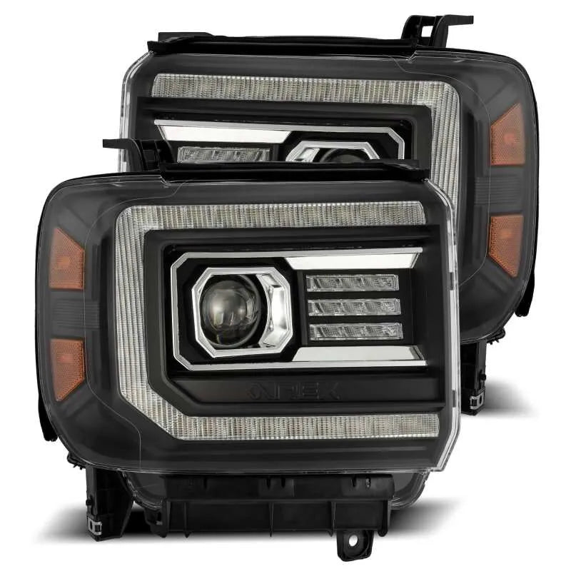 AlphaRex 14-18 GMC Sierra PRO-Series Plank Headlights | 2014-19 Sierra 3500 HD (880613)