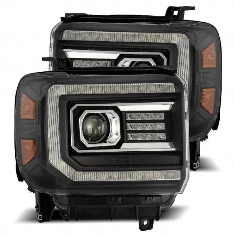 AlphaRex 14-18 GMC Sierra PRO-Series Plank Headlights | 2014-19 Sierra 3500 HD (880613)