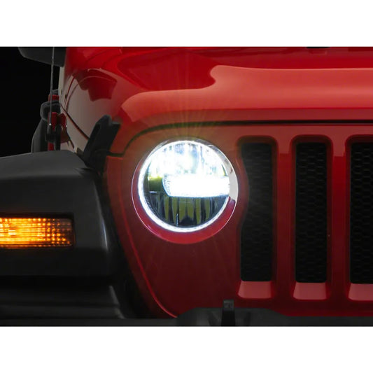 Raxiom 18-23 Jeep JL Axial 9-In LED Headlights Blk Housing | Gladiator/Wrangler (J164371)