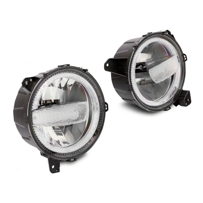 Raxiom 18-23 Jeep JL Axial 9-In LED Headlights Blk Housing | Gladiator/Wrangler (J164371)