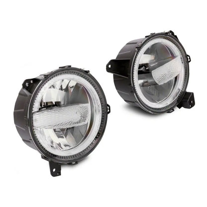 Raxiom 18-23 Jeep JL Axial 9-In LED Headlights Blk Housing | Gladiator/Wrangler (J164371)