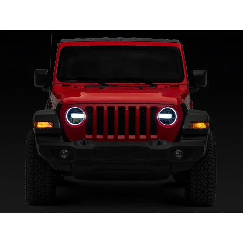 Raxiom 18-23 Jeep JL Axial 9-In LED Headlights Blk Housing | Gladiator/Wrangler (J164371)