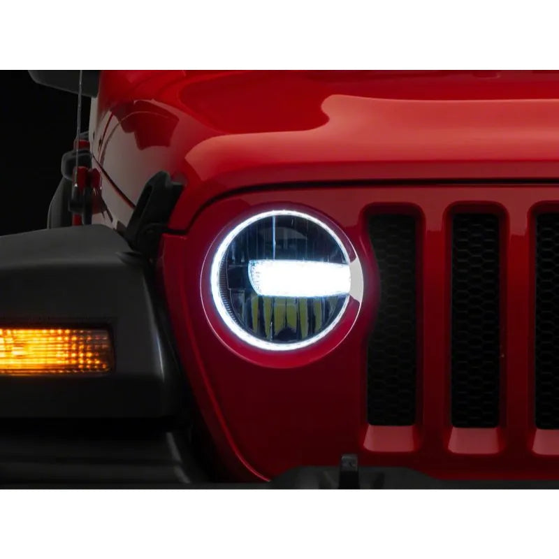Raxiom 18-23 Jeep JL Axial 9-In LED Headlights Blk Housing | Gladiator/Wrangler (J164371)