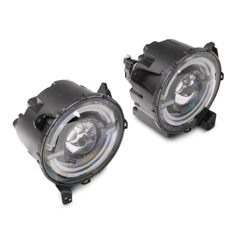 Raxiom 18-23 Jeep JL Axial 9-In LED Angel Eye Headlights Blk | Gladiator/Wrangler (J167045)