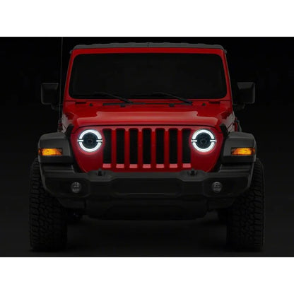 Raxiom 18-23 Jeep JL Axial 9-In LED Angel Eye Headlights Blk | Gladiator/Wrangler (J167045)