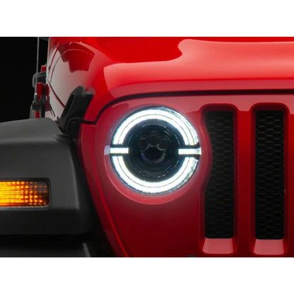 Raxiom 18-23 Jeep JL Axial 9-In LED Angel Eye Headlights Blk | Gladiator/Wrangler (J167045)