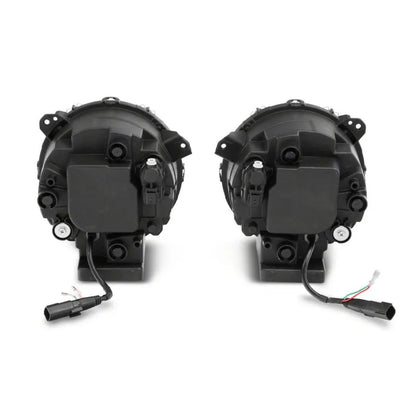 Raxiom 18-23 Jeep JL Axial 9-In LED Angel Eye Headlights Blk | Gladiator/Wrangler (J167045)