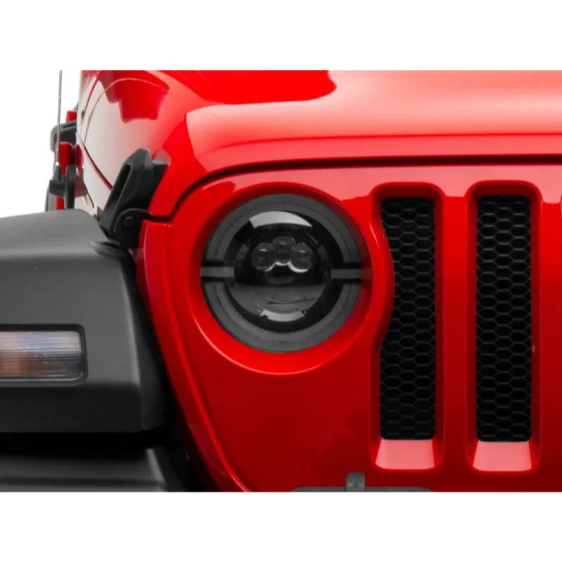 Raxiom 18-23 Jeep JL Axial 9-In LED Angel Eye Headlights Blk | Gladiator/Wrangler (J167045)