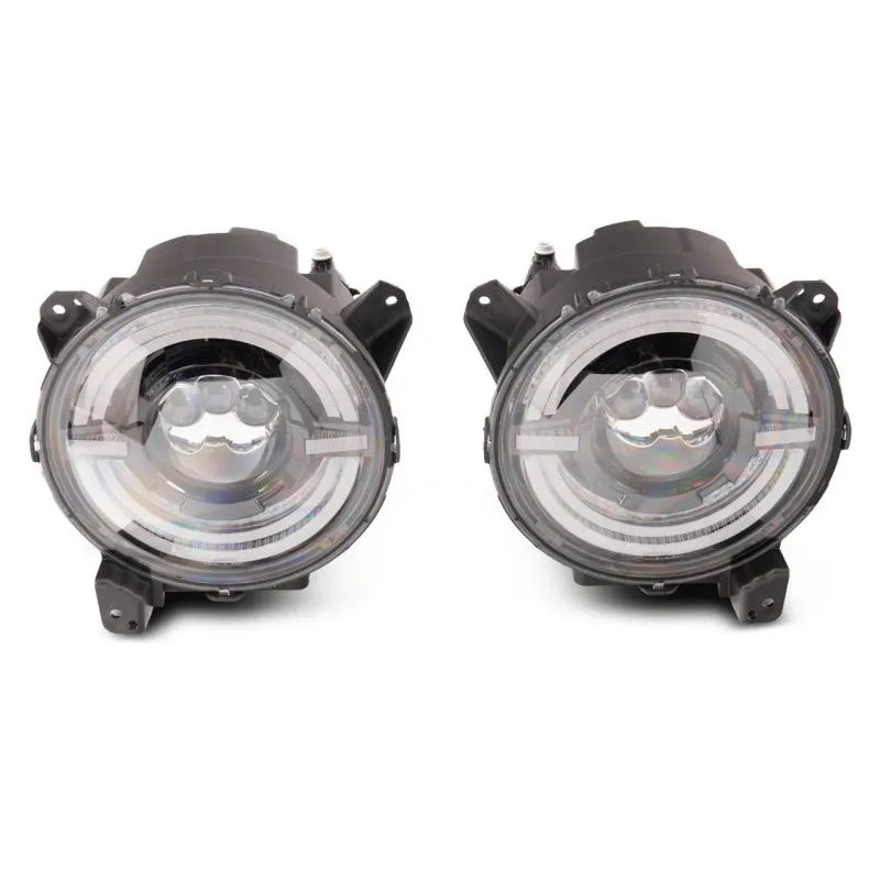 Raxiom 18-23 Jeep JL Axial 9-In LED Angel Eye Headlights Blk | Gladiator/Wrangler (J167045)