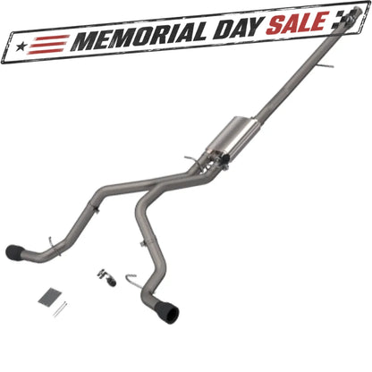 2014-2018 Silverado/Sierra QTP Screamer Split Rear Exit Cat Back Black Tips
