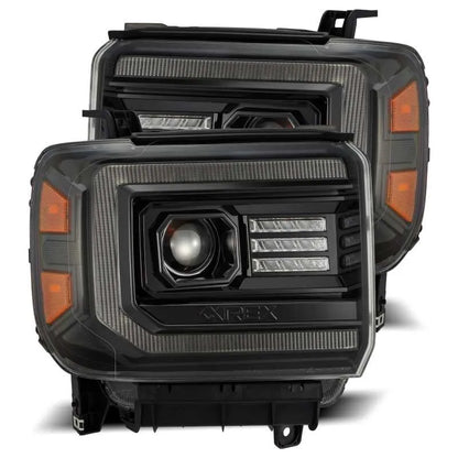 AlphaRex 14-18 GMC Sierra LUXX LED Proj Headlights | 3500 HD (880614)