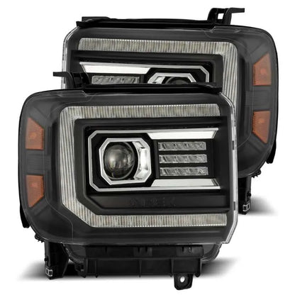 AlphaRex 14-18 GMC Sierra LUXX LED Proj Headlights | 3500 HD (880615)