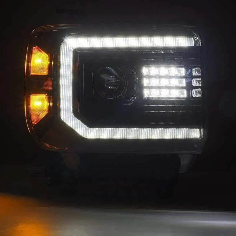 AlphaRex 14-18 GMC Sierra LUXX LED Proj Headlights | 3500 HD (880615)