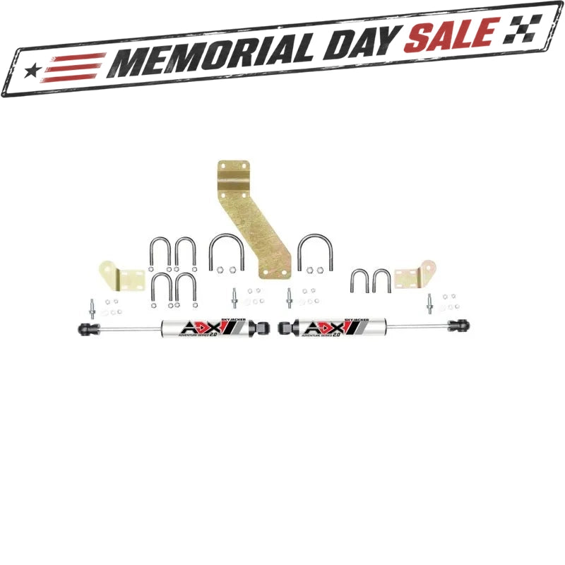 Skyjacker 66-77 Ford Bronco 4WD ADX 2.0 Dual Stabilizer Kit w/ CNC Machined Polished Alum. Cylinders