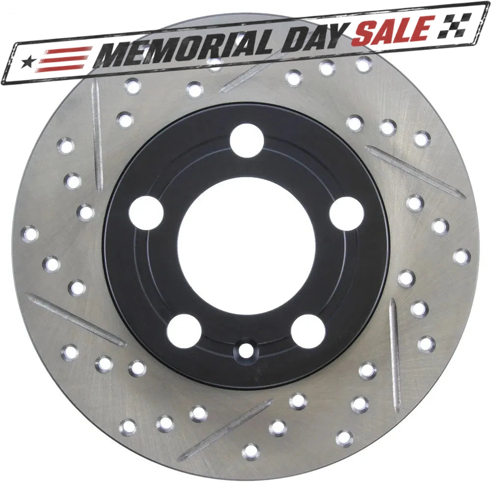 StopTech 127.33057R Rear Right Drilled Brake Rotor for 2000-06 TT / 98-15 Jetta