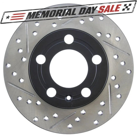 StopTech 127.33057R Rear Right Drilled Brake Rotor for 2000-06 TT / 98-15 Jetta
