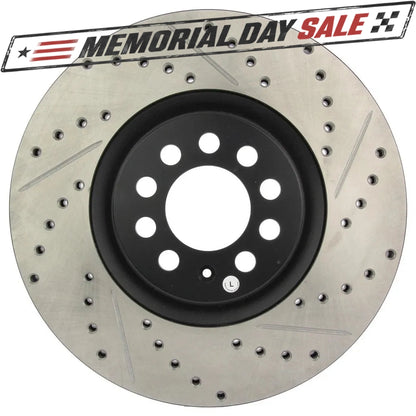 StopTech 127.33062L Front Left Drilled Brake Rotor for 00-03 S3 / 99-07 Audi TT