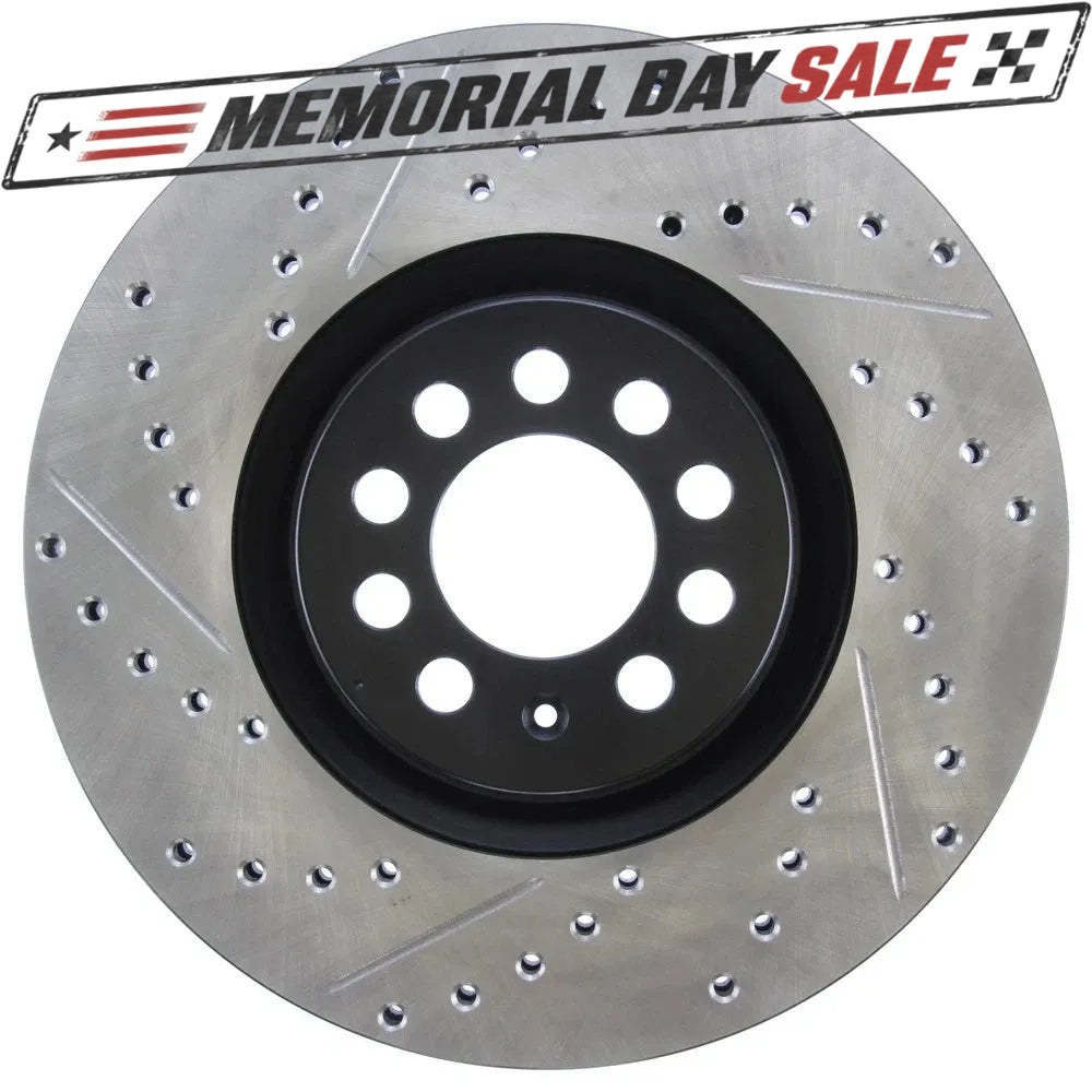 StopTech 127.33062R Front Right Drilled Brake Rotor for 00-03 S3 / 99-07 Audi TT