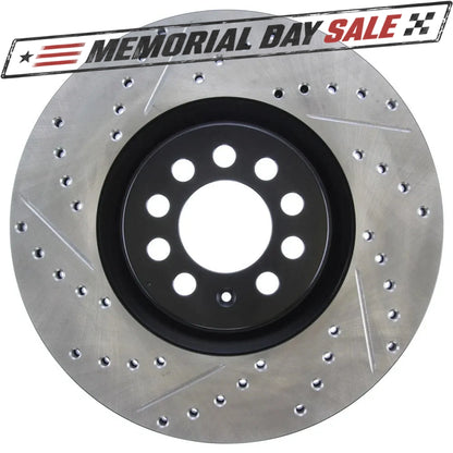StopTech 127.33062R Front Right Drilled Brake Rotor for 00-03 S3 / 99-07 Audi TT