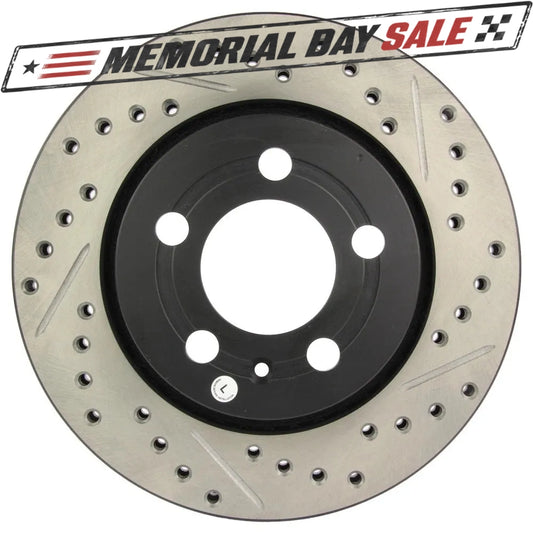 StopTech 127.33069L Rear Left Drilled Brake Rotor for 00-06 Audi TT / 02-06 Golf