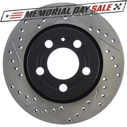 StopTech 127.33069R Rear Right Drilled Brake Rotor for 00-06 TT / 02-06 VW Golf